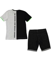 Compleu vara baieti, tricou si pantaloni scurti, Carrinos, bumbac